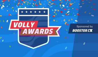 Volly Awards Logo with confetti