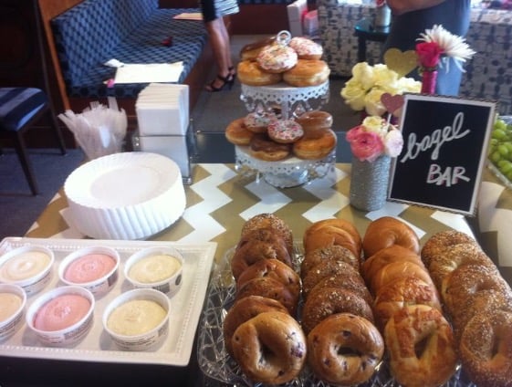 Teacher appreciation breakfast bar.