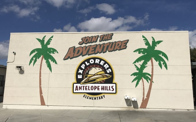 Antelope Hills Elementary mural, Join the Adventure!