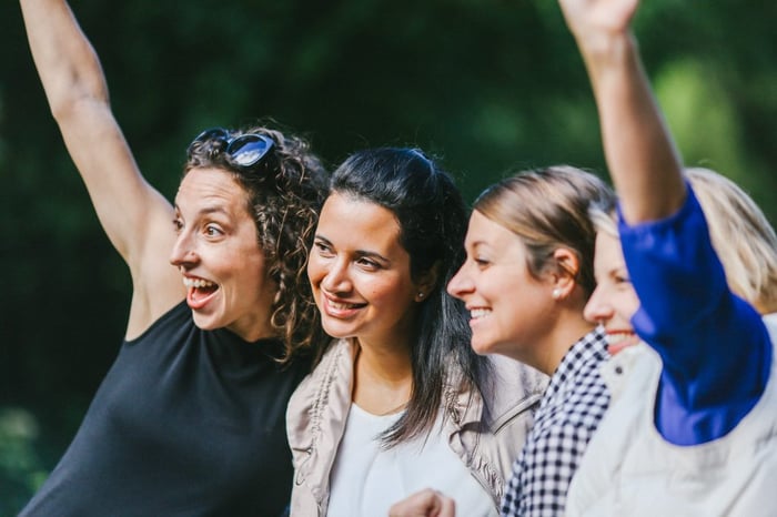 Parents cheer on at an event!