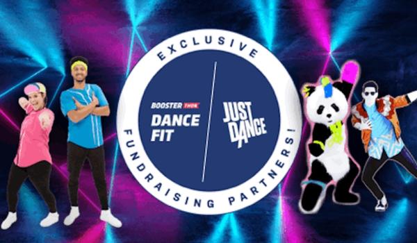 image of just dance logo with Booster